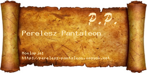 Perelesz Pantaleon névjegykártya